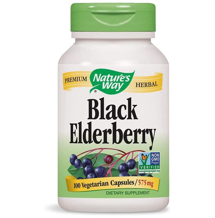 Now Foods Black Elderberry 575mg Vegetarian Capsule - Classic Derma