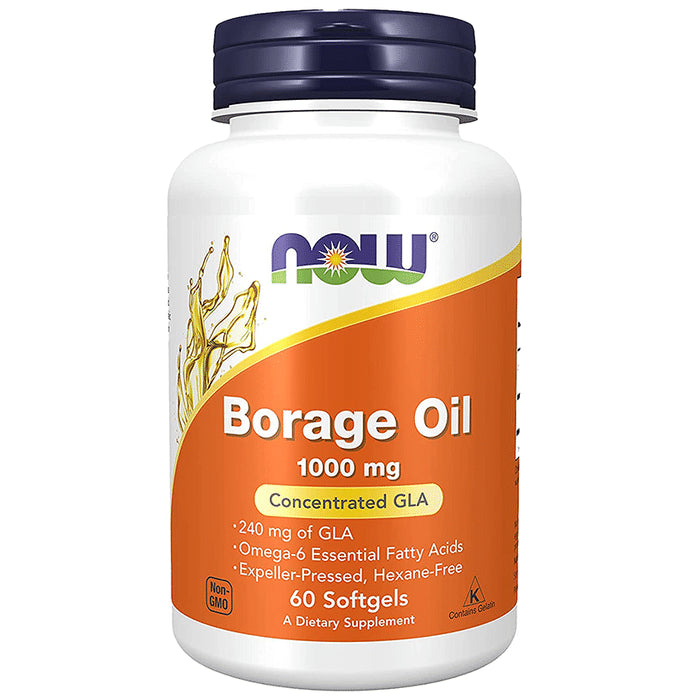 Now Foods Borage Oil 1000mg Softgel - Classic Derma