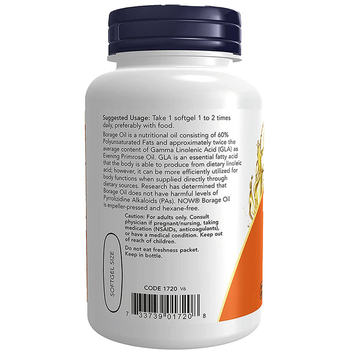 Now Foods Borage Oil 1000mg Softgel