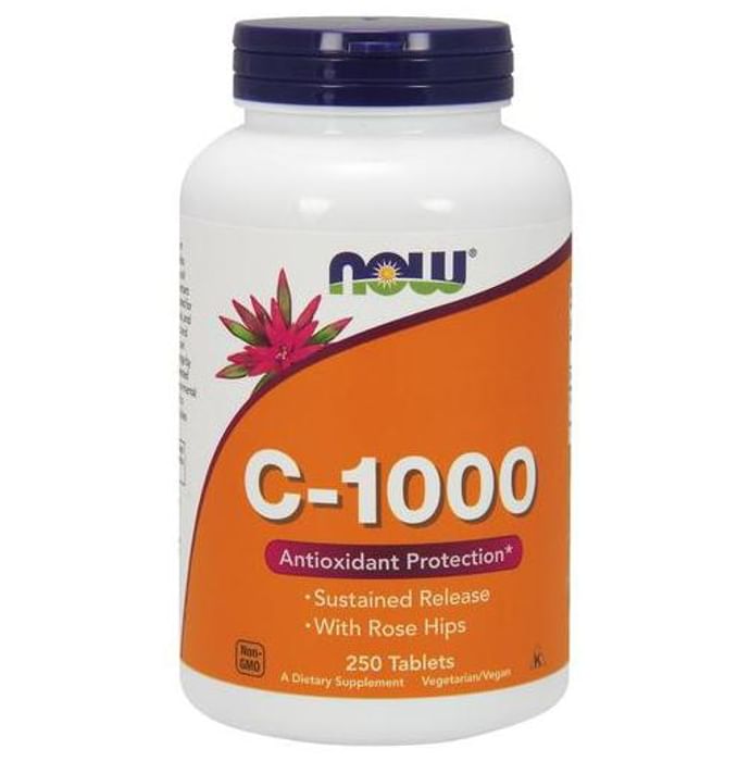 Now Foods C-1000 with Rose Hips Sustained Release Tablet - Classic Derma