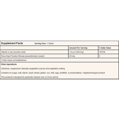 Now Foods C-1000 with Rose Hips Sustained Release Tablet