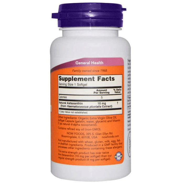 Now Foods Extra Strength Astaxanthin 10mg Softgel