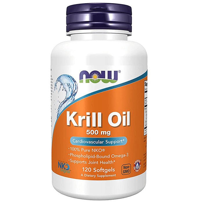Now Foods Krill Oil 500mg Softgel | Supports Heart & Joint Health - Classic Derma