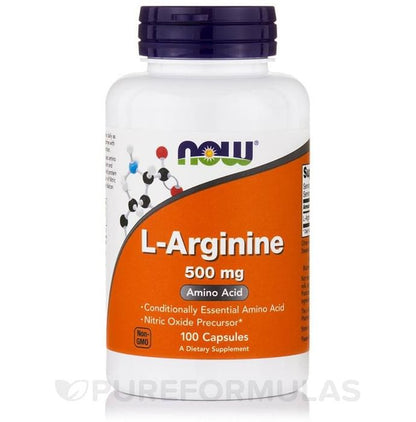 Now Foods L-Arginine 500mg with Amino Acid | For Urea Metabolism & Excretion | Capsule - Classic Derma