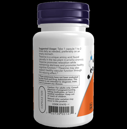 Now Foods L-Theanine 200mg Veg Capsule