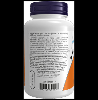 Now Foods L-Tyrosine 500mg Capsule