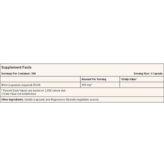 Now Foods Maca 500mg Veg Capsule