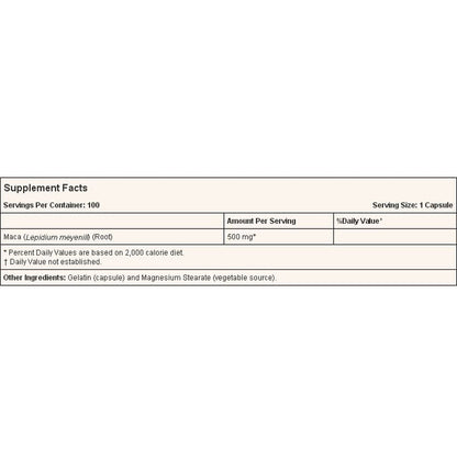 Now Foods Maca 500mg Veg Capsule