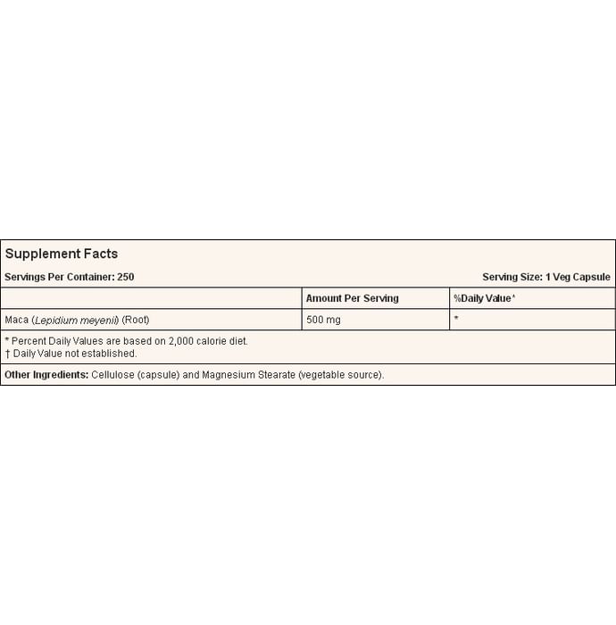 Now Foods Maca 500mg Veg Capsule