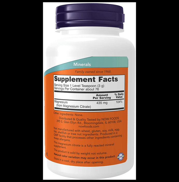 Now Foods Magnesium Citrate Pure Powder