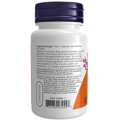Now Foods Melatonin 3mg Capsule