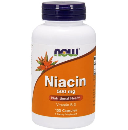 Now Foods Niacin 500mg Capsule - Classic Derma