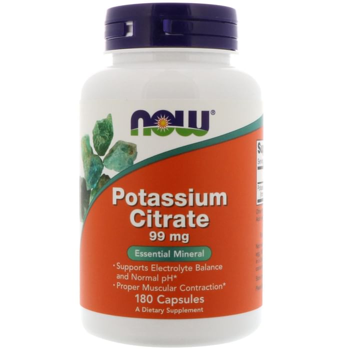 Now Foods Potassium Citrate 99mg Capsule - Classic Derma