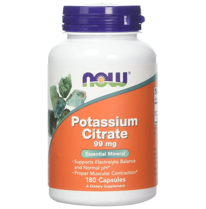 Now Foods Potassium Citrate 99mg Capsule (180 Each) - Classic Derma