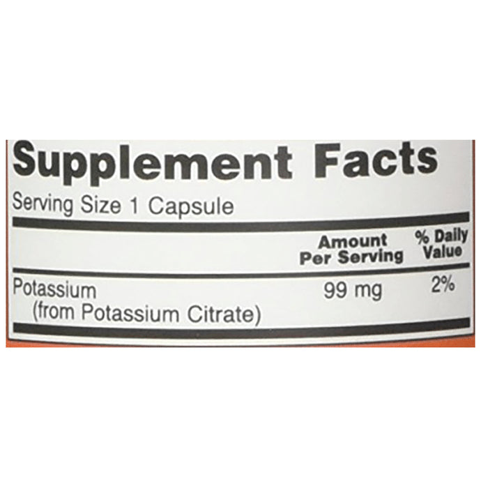 Now Foods Potassium Citrate 99mg Capsule (180 Each)