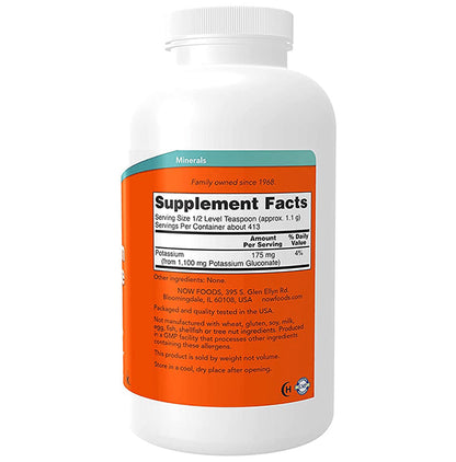 Now Foods Potassium Gluconate Pure Powder