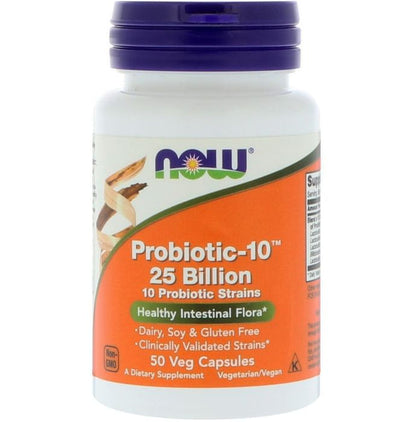 Now Foods Probiotic-10, 25 Billion Veg Capsule - Classic Derma