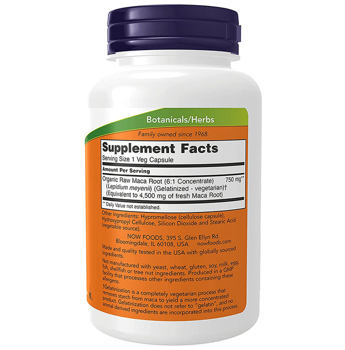 Now Foods Raw Maca 750mg Veg Capsule