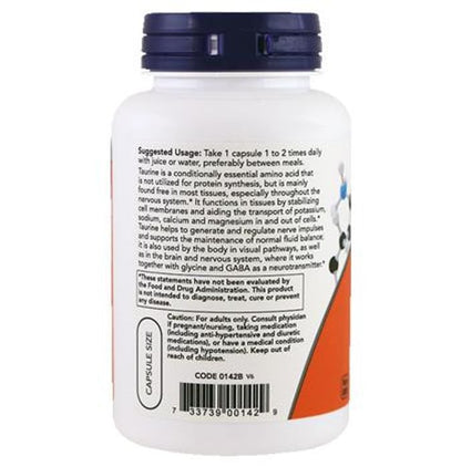 Now Foods Taurine Double Strength 1000mg Capsule