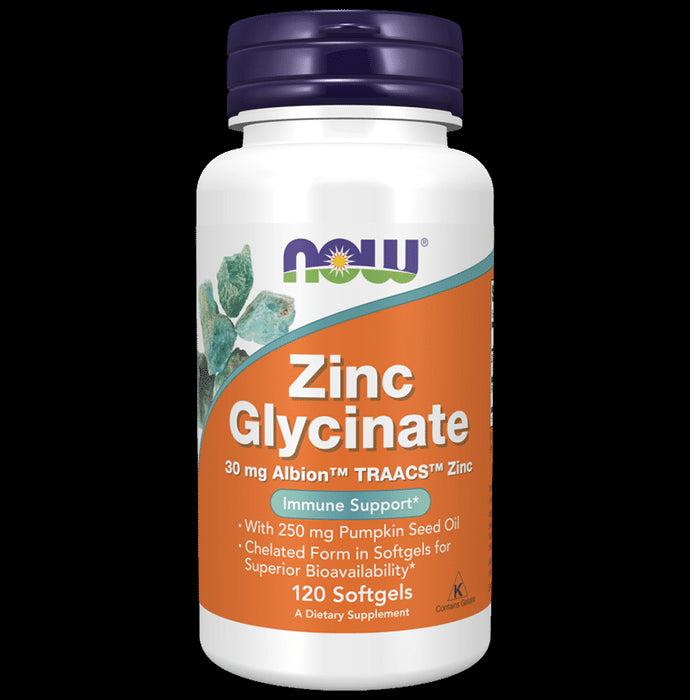 Now Foods Zinc Glycinate Softgel - Classic Derma