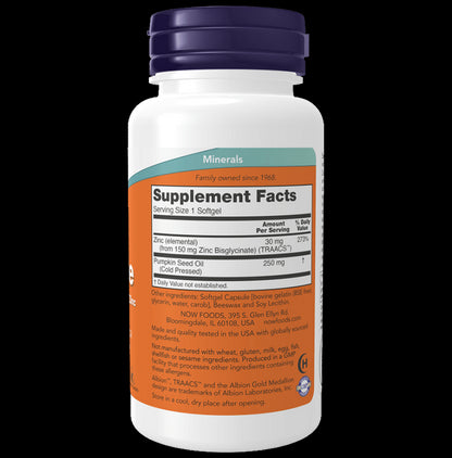 Now Foods Zinc Glycinate Softgel