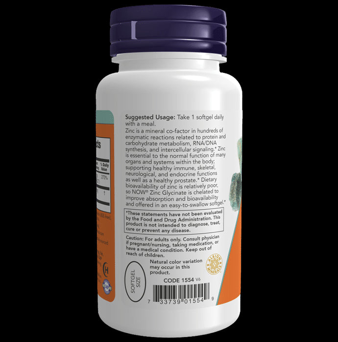Now Foods Zinc Glycinate Softgel