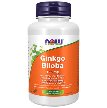 Now Ginkgo Biloba 120mg Capsule - Classic Derma