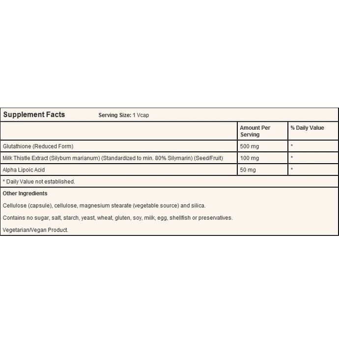 Now Glutathione 500mg Veg Capsules