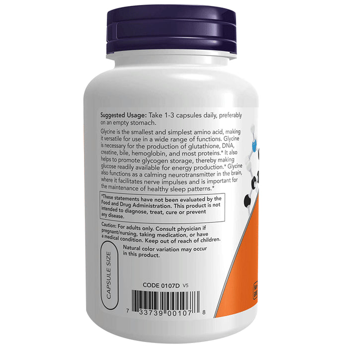 Now Glycine 1000 mg Capsule