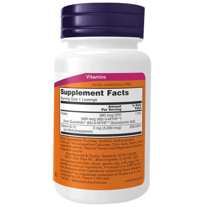 Now Methyl B-12 5000mcg Lozenges