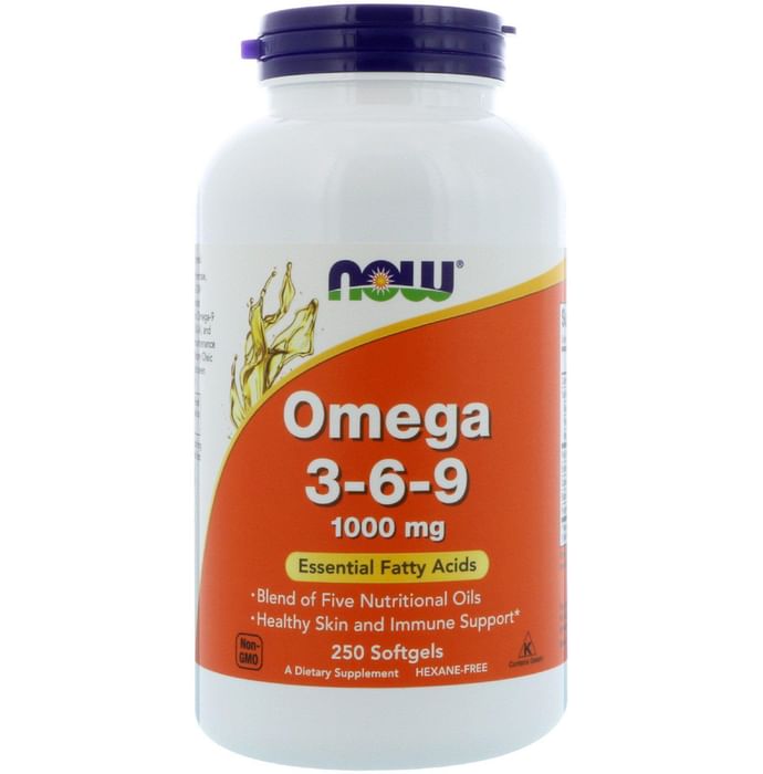 Now Omega 3-6-9 1000mg | With Essential Fatty Acids | Softgel for Skin & Immunity - Classic Derma