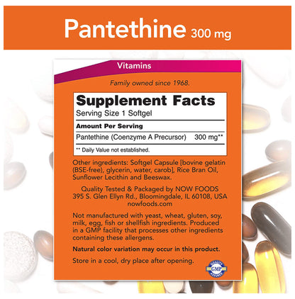 Now Pantethine 300mg Softgel