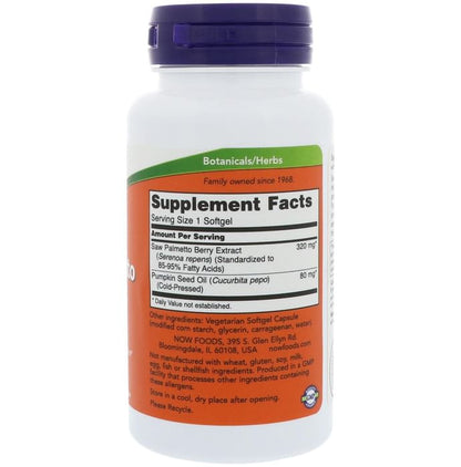 Now Saw Palmetto Extract 320mg Veggie Softgels