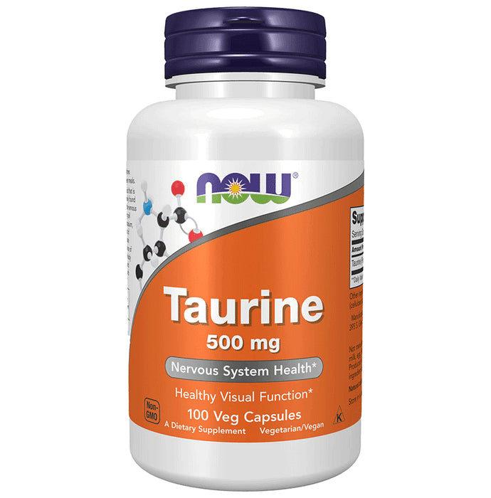 Now Taurine 500 mg Capsule - Classic Derma