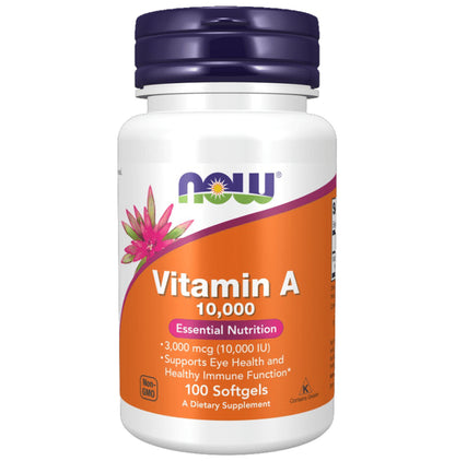 Now Vitamin A 10000 IU Softgels - Classic Derma