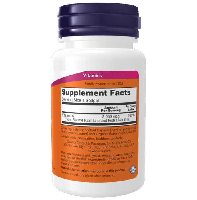 Now Vitamin A 10000 IU Softgels