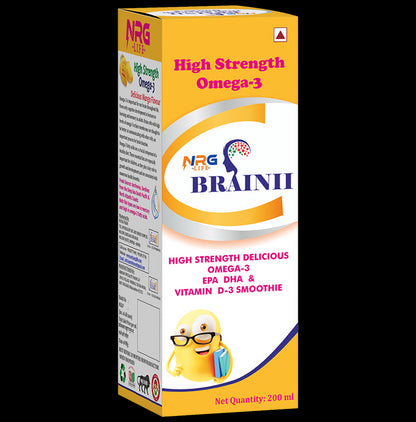 NRG Life Brainii High Strength Omega 3 Syrup Mango - Classic Derma