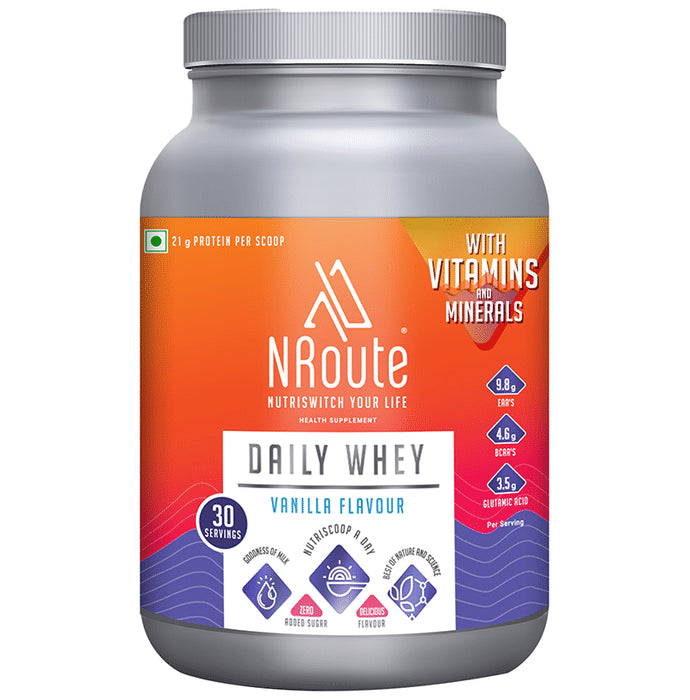 Nroute Daily Whey Protein Powder Vanilla - Classic Derma