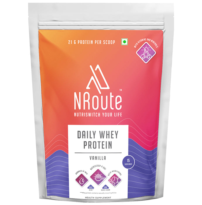 Nroute Daily Whey Protein Protein Powder Vanilla - Classic Derma