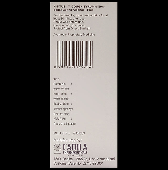 N T Tus  T Cough Syrup Menthol