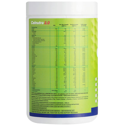 Nucgnex Celnutra 2.0 Whey Protein with Omega 3, Glutamine, Pre & Probiotics | Flavour Powder Creamy Vanilla