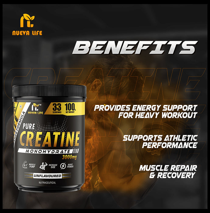 Nueva Life Pure Creatine Monohydrate 3000mg Unflavored