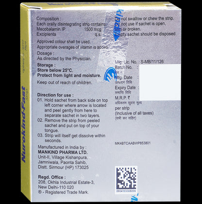 Nurokind -Fast Sugar free Strip