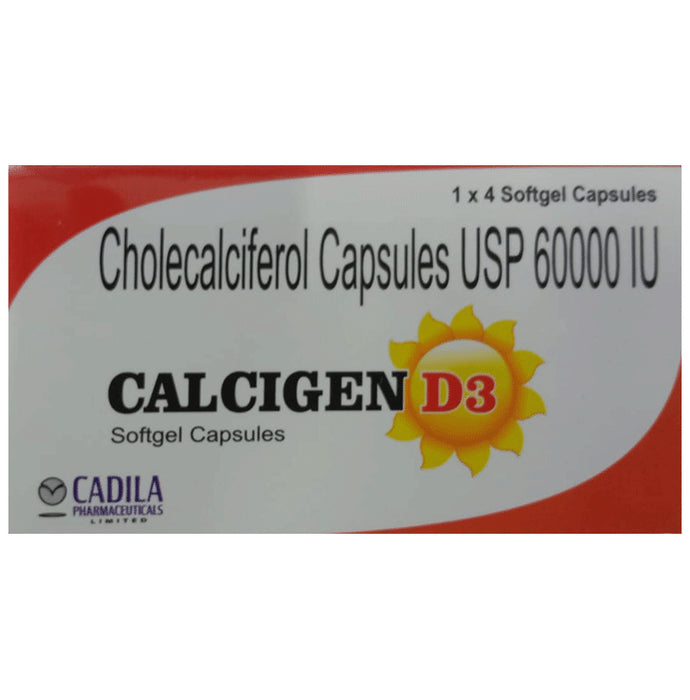 Calcigen D3 Capsule from Cadila for Bone Health and Muscle Fatigue - Classic Derma