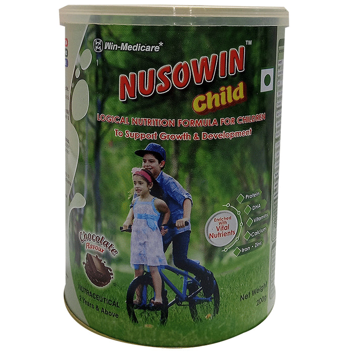 Nusowin Child with Vitamins & Minerals | For Growth & Development | Flavour Powder Chocolate - Classic Derma