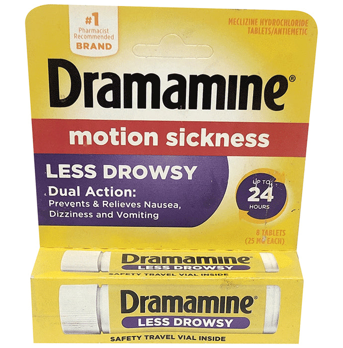Dramamine Less Drowsy Motion Sickness Tablet - Classic Derma