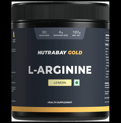 Nutrabay Gold L-Arginine Powder Lemon - Classic Derma