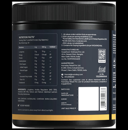 Nutrabay Gold L-Arginine Powder Lemon