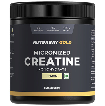 Nutrabay Gold Micronized Creatine Monohydrate Powder Lemon - Classic Derma
