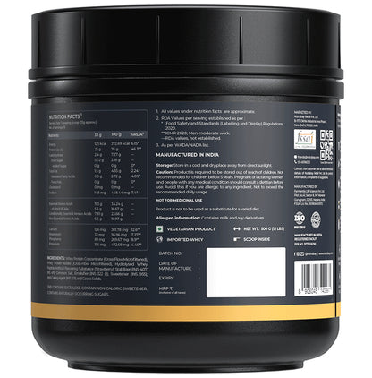 Nutrabay Gold Tri-Blend Whey Protein for Muscle Recovery & Immunity | No Added Sugar | Flavour Strawberry Milkshake